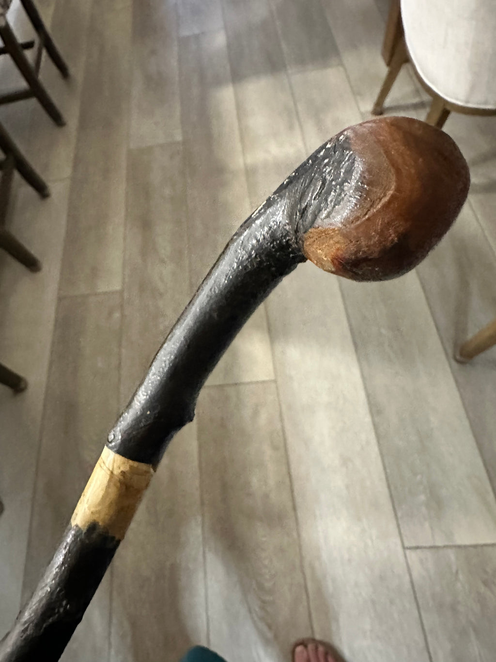 Antique 37" Irish Blackthorn Walking Stick! Gorgeous! Late 1800s - Early 1900s - Rare w/Tag!