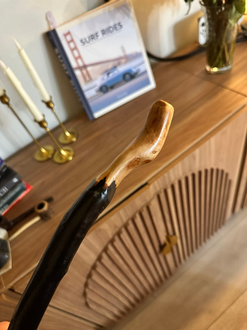 Antique Irish Hawthorn Bent Walking Stick! Early to Mid 1900s. Pretty and Sturdy! 38"