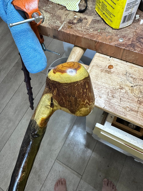 AH Shillelagh "Thunderbird Rustic" Walking / Hiking  Stick — 46" Osage Orange