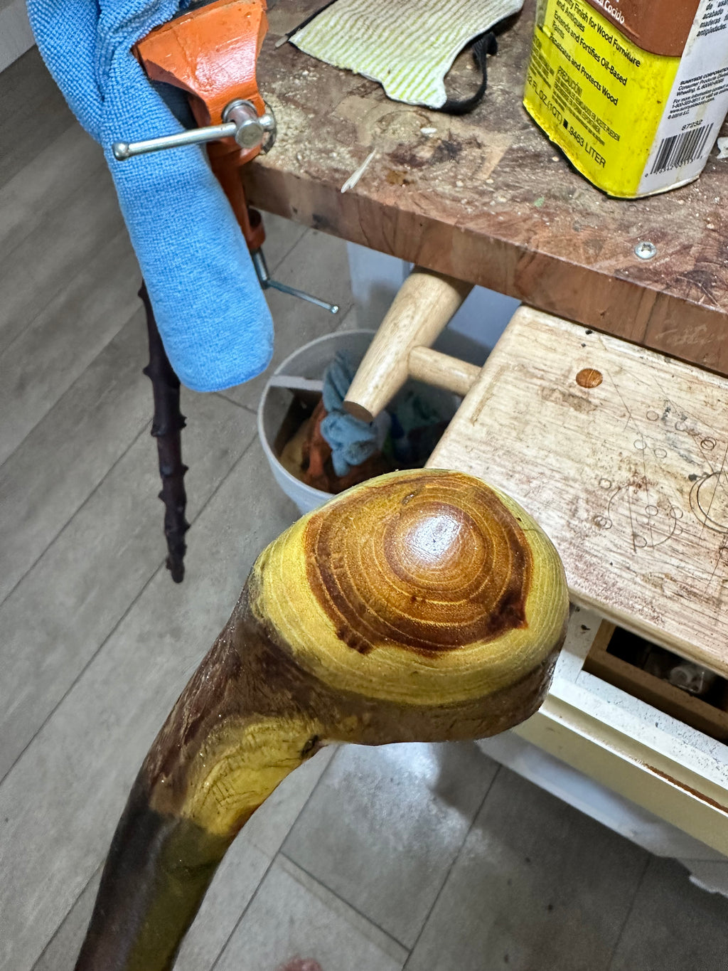 AH Shillelagh "Thunderbird Rustic" Walking / Hiking  Stick — 46" Osage Orange