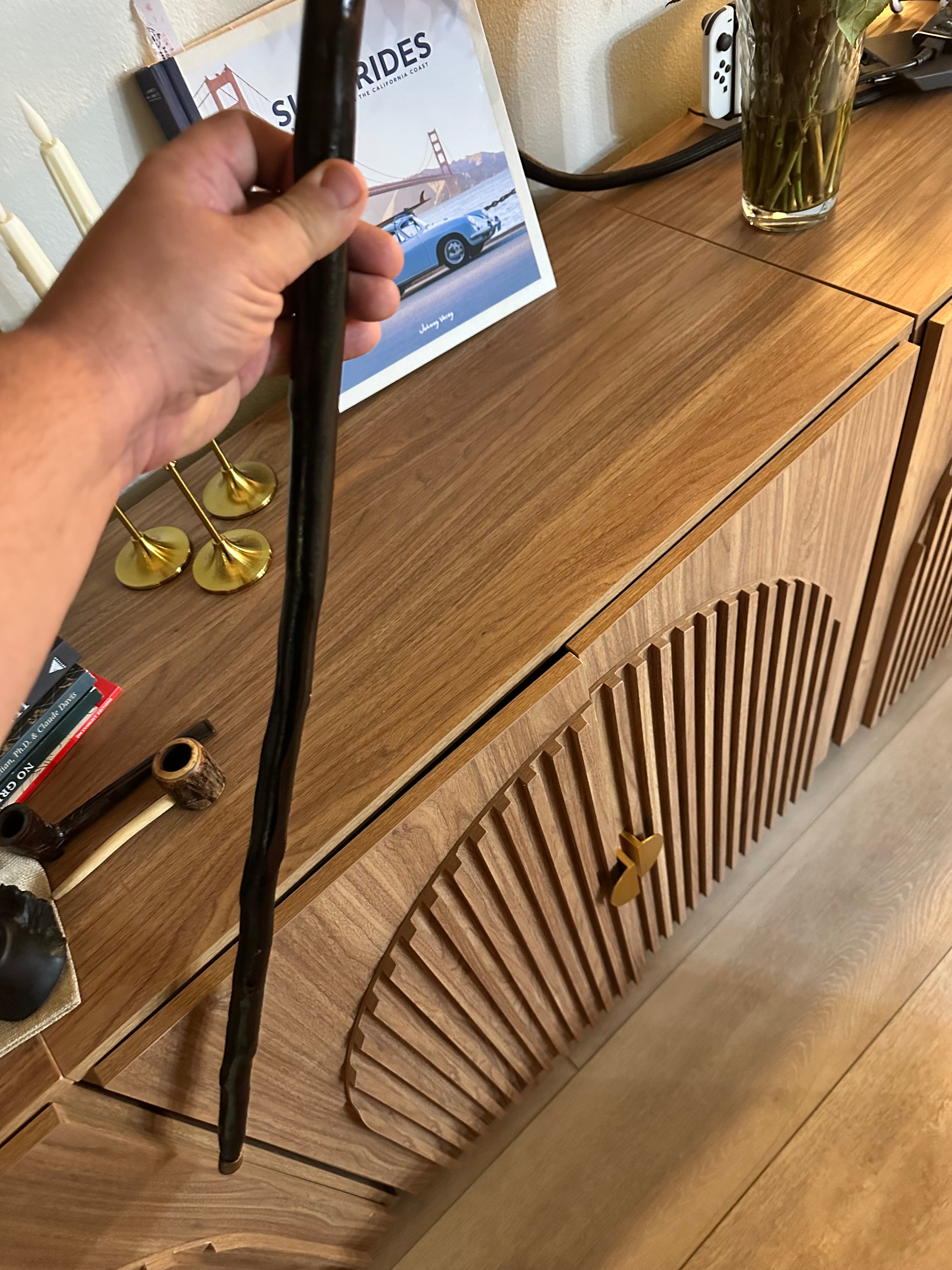 Antique Irish Hawthorn Bent Walking Stick! Early to Mid 1900s. Pretty and Sturdy! 38"