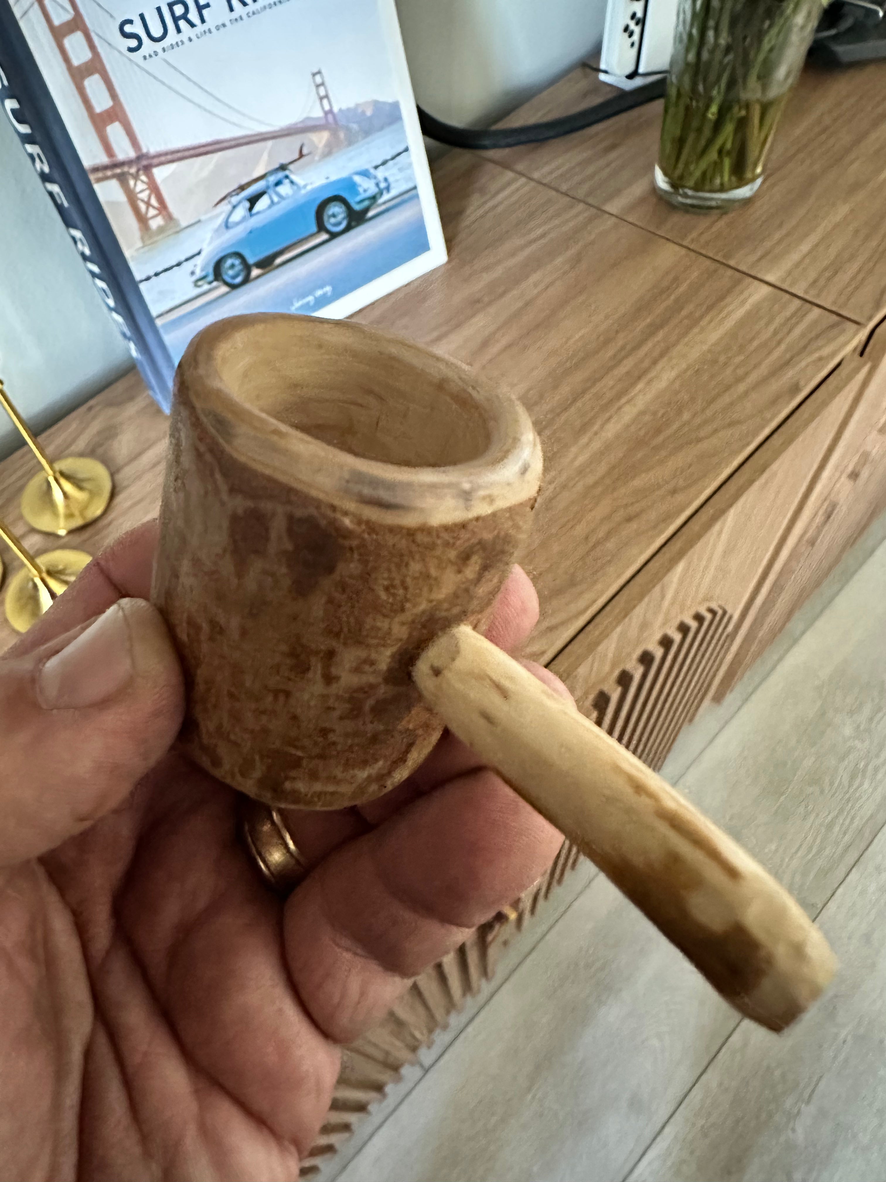 Frontier Style Nose Warmer Pipe - Cherry Wood