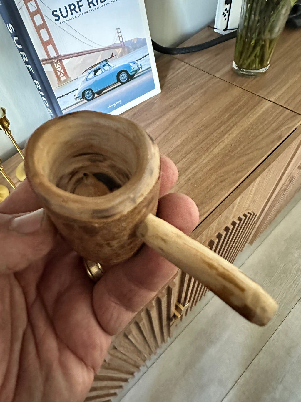 Frontier Style Nose Warmer Pipe - Cherry Wood